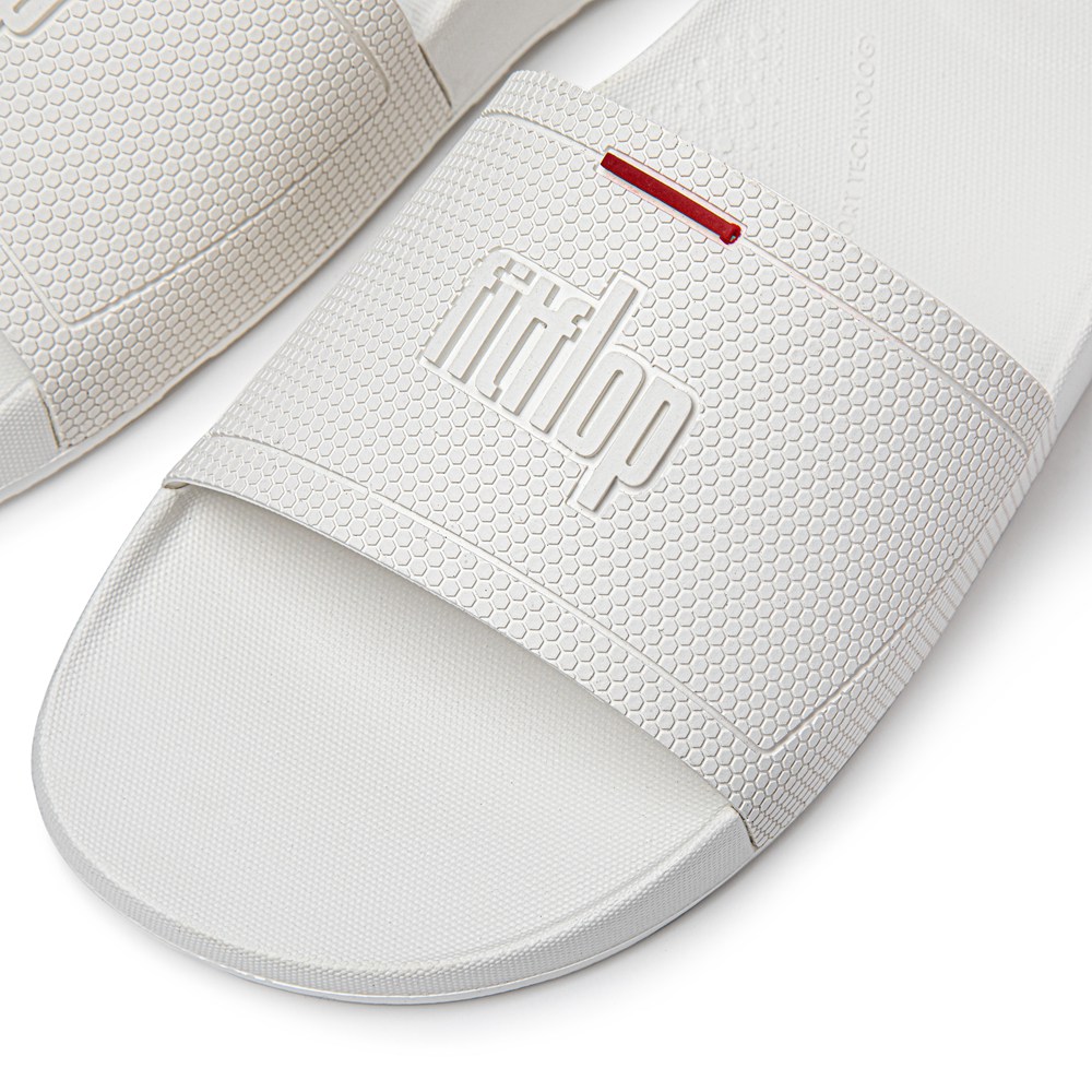 Fitflop Womens Slides - Iqushion Pool - White - 527-OICXJU